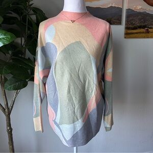 Milano Pastel Abstract Long Sleeve Top